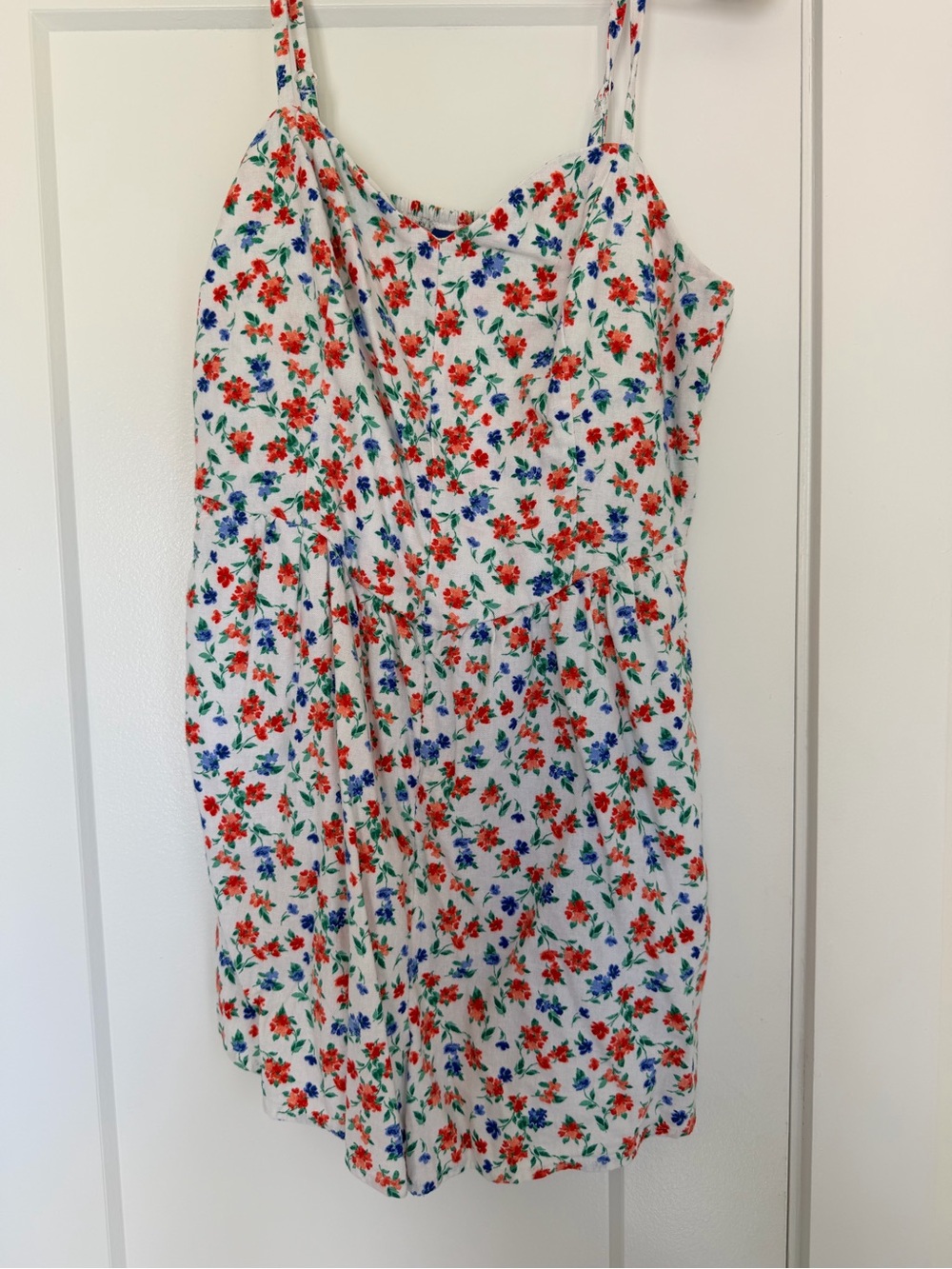 Floral Red White and Blue Women’s Romper